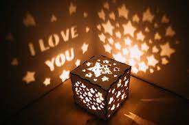 Personalized Wooden Shadow Box with Night Lamp