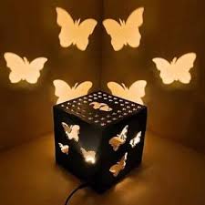 Personalized Wooden Shadow Box with Night Lamp
