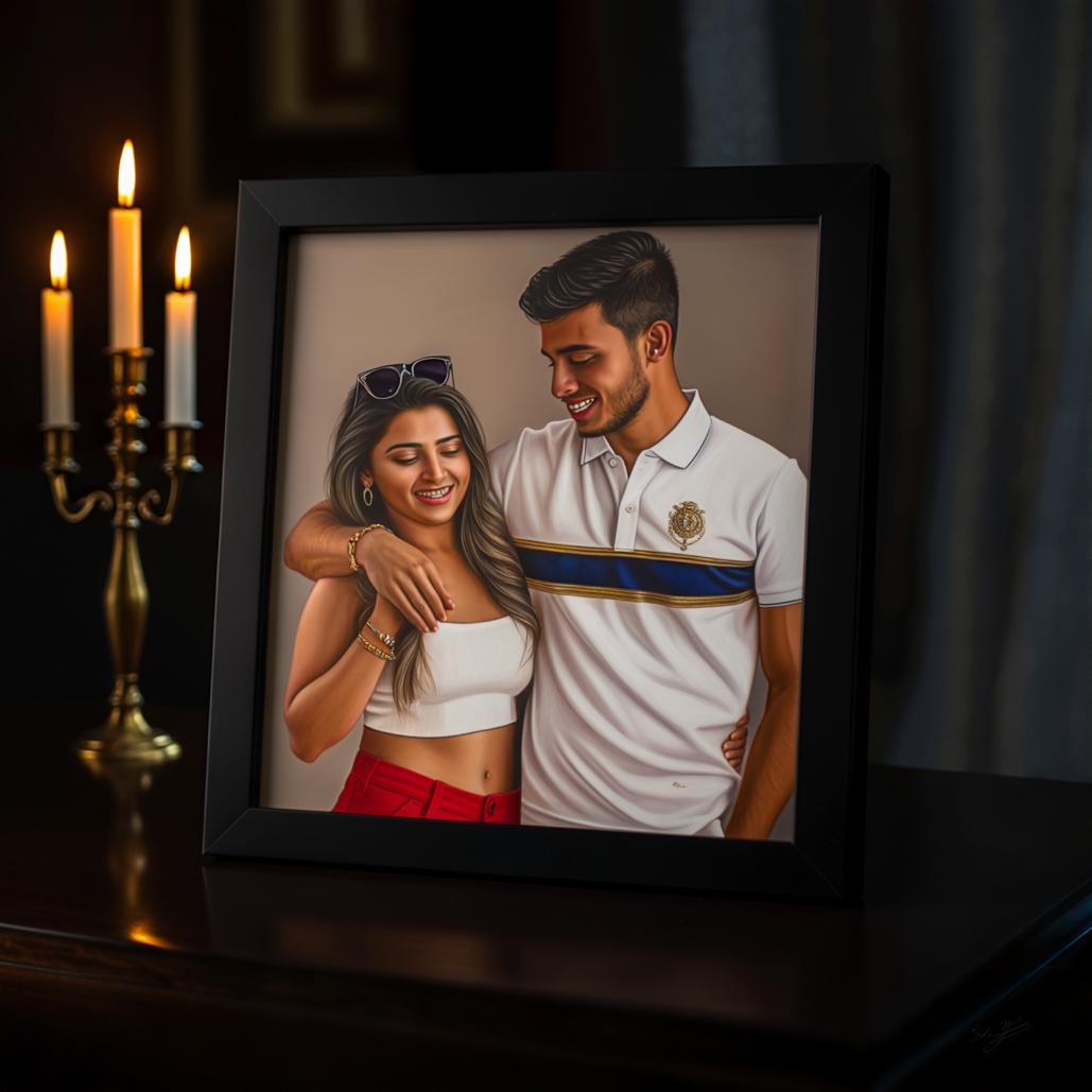 Customized Couple Caricature Frame – A Fun & Unique Gift
