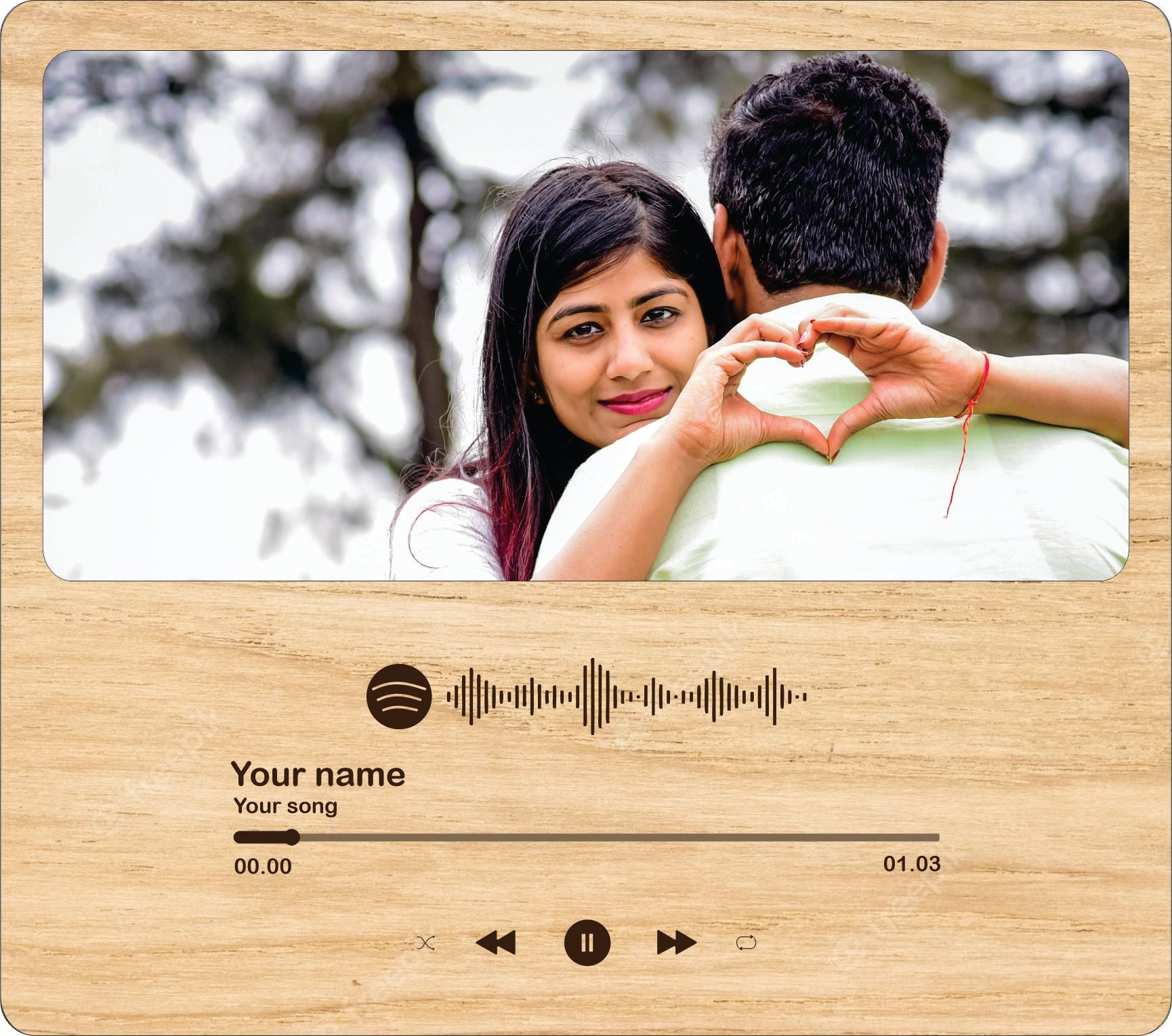 Customized MDF Spotify Photo Frame – Personalized Music & Memories in One Frame rame