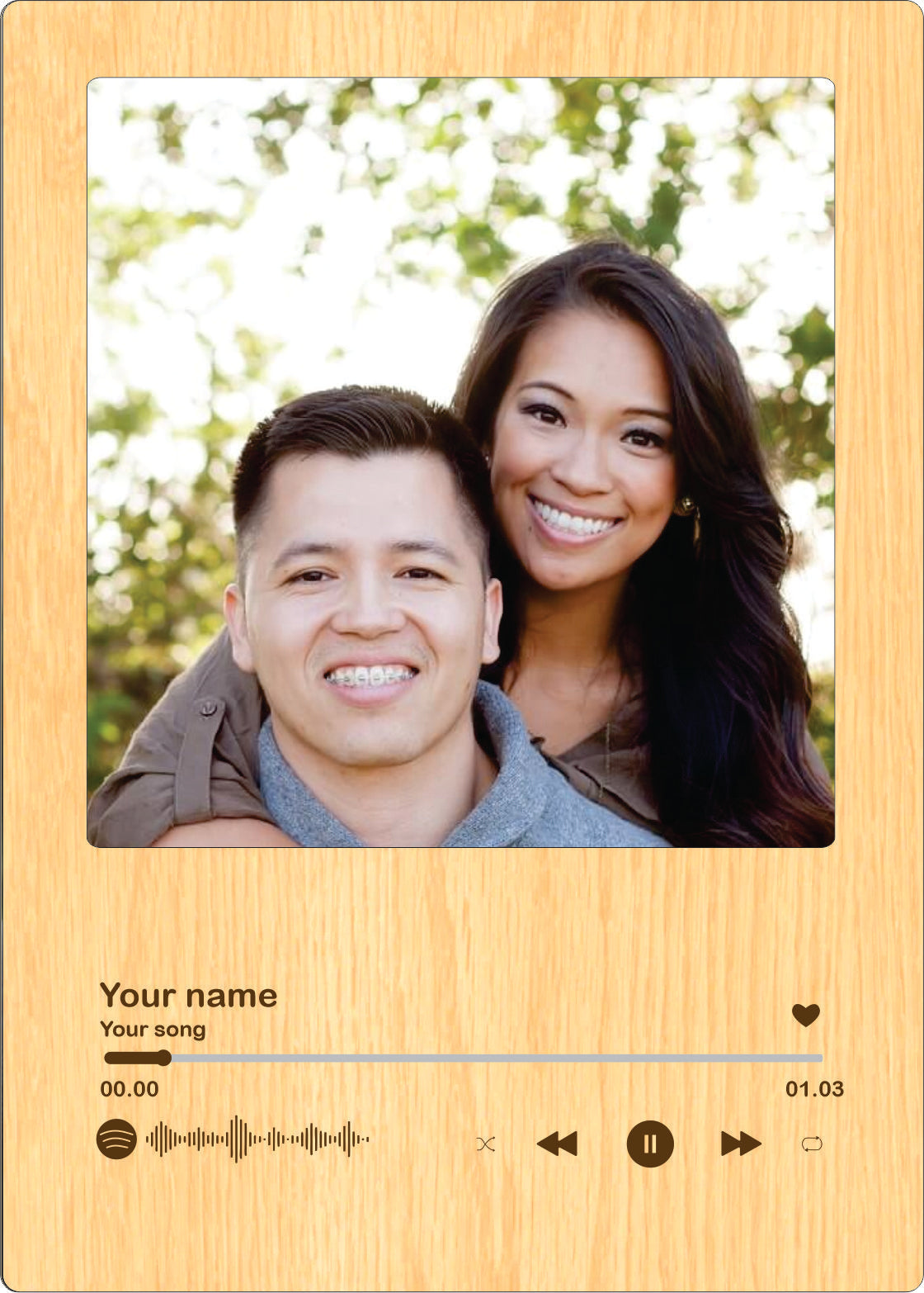 Customized MDF Spotify Photo Frame – Personalized Music & Memories in One Frame rame
