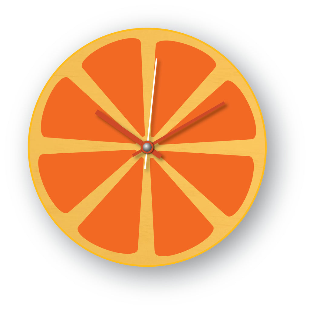 Orange slice wall Clock