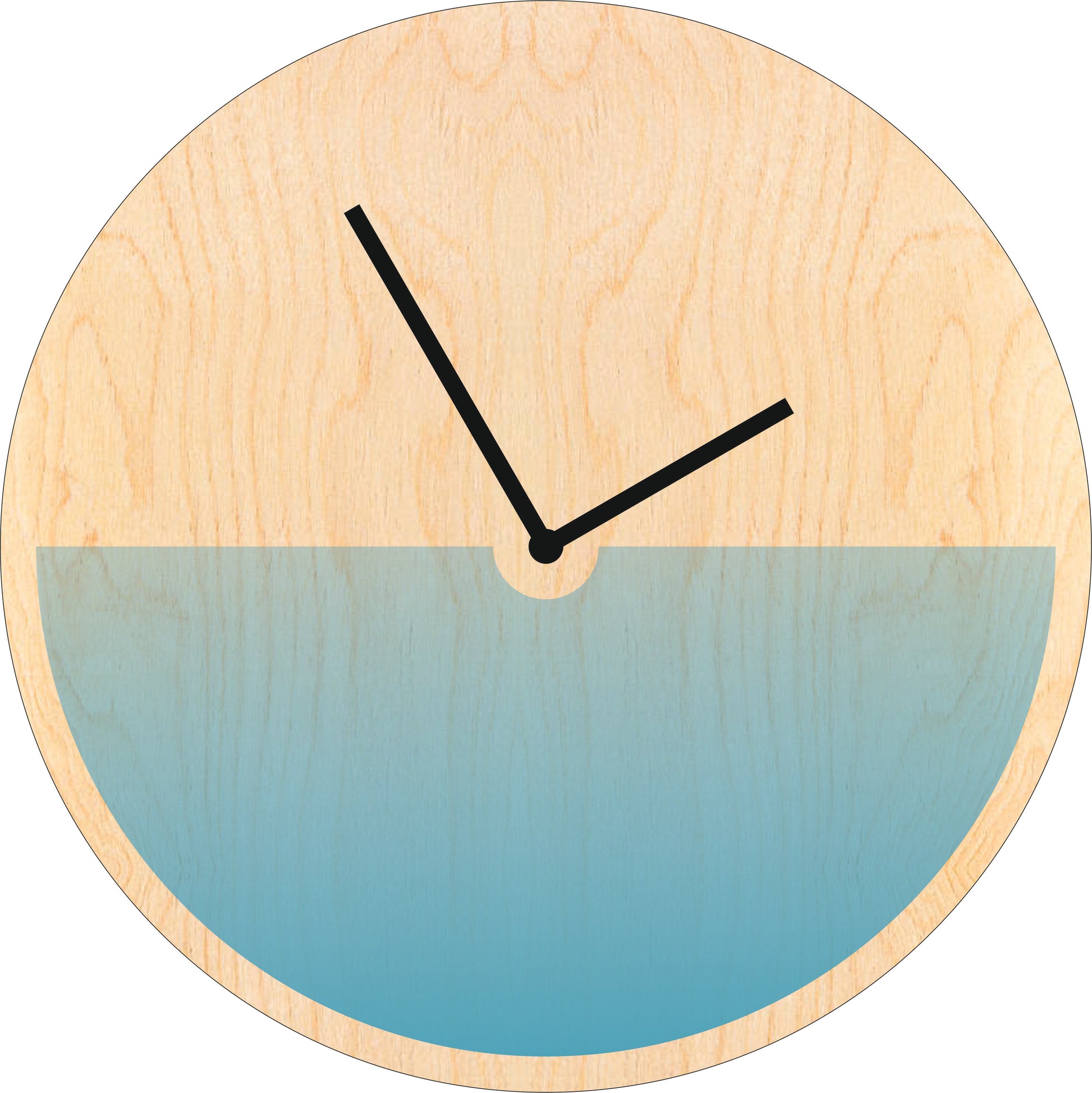 Semi Colored Wall Clock