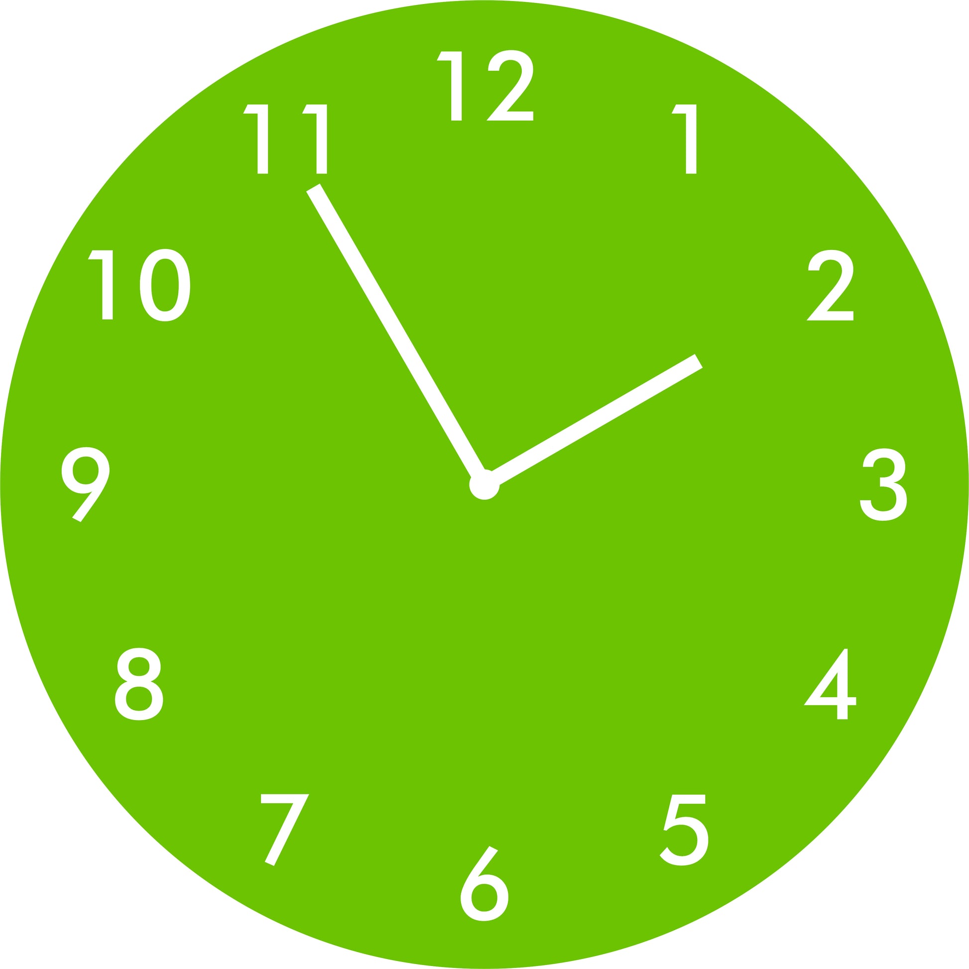 Green Plain Wall Clock – Simplicity