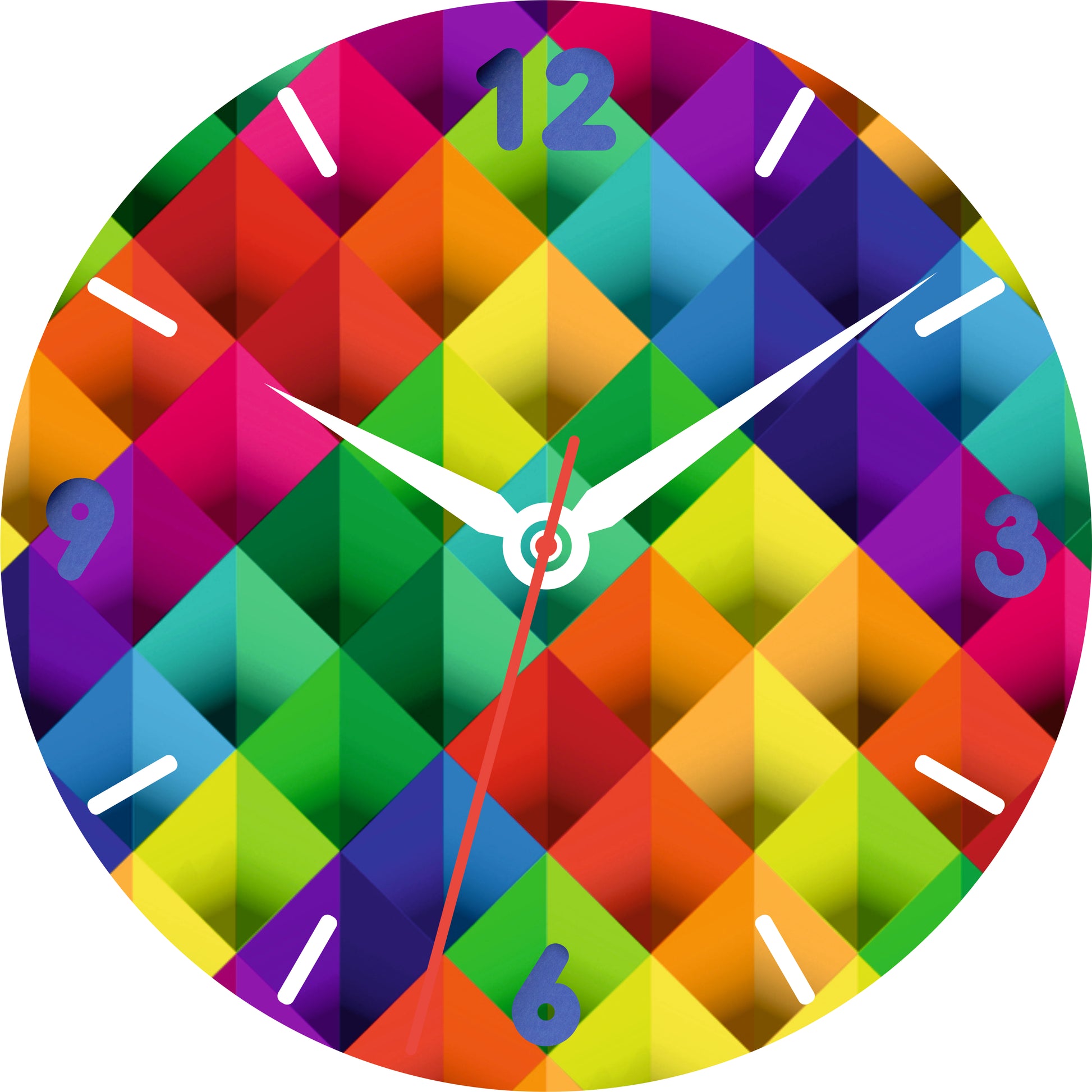 Multi-Color Gradient Wall Clock – A Splash of Vibrance for Your Space