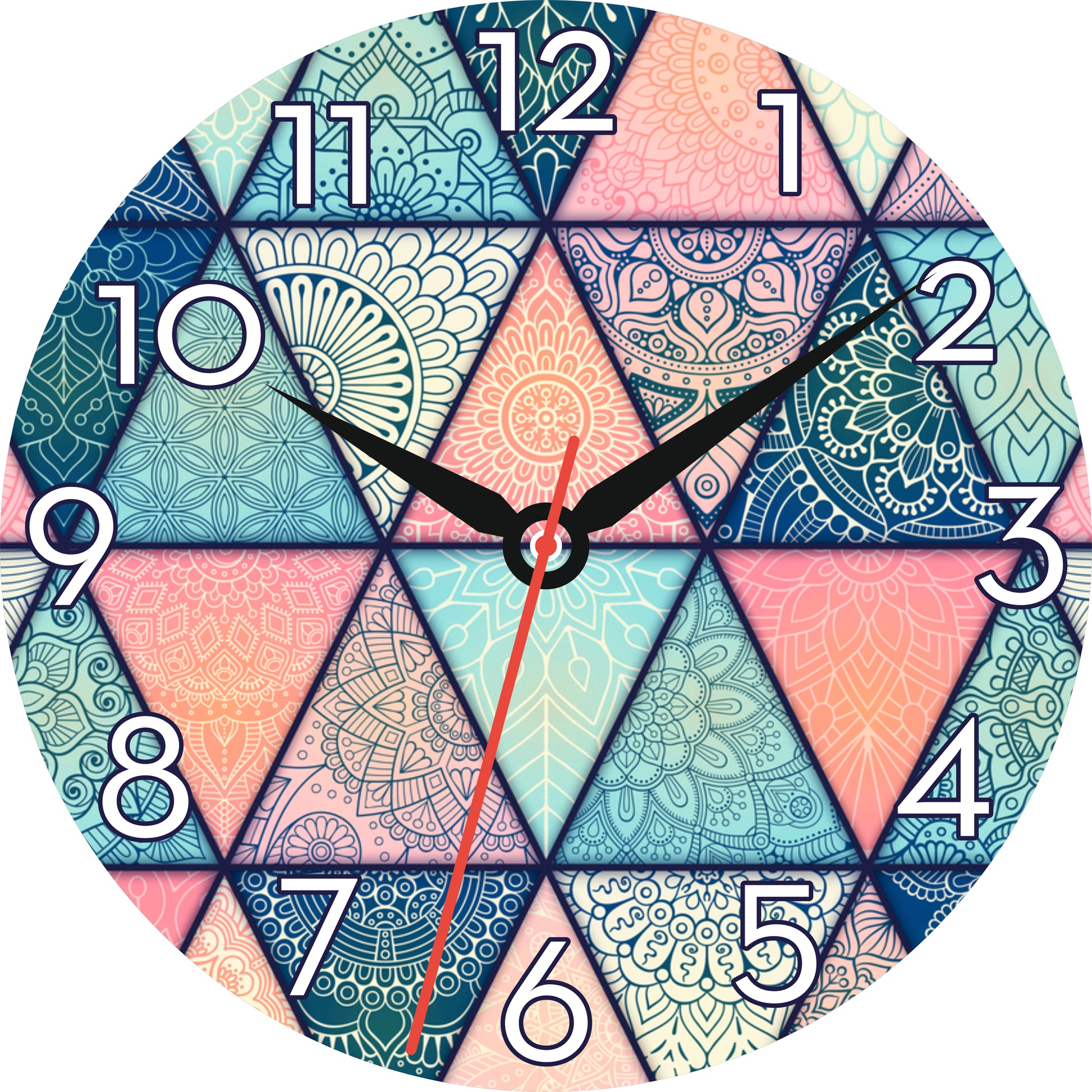 Mandala Abstract Wall Clock – A Fusion of Art & Time