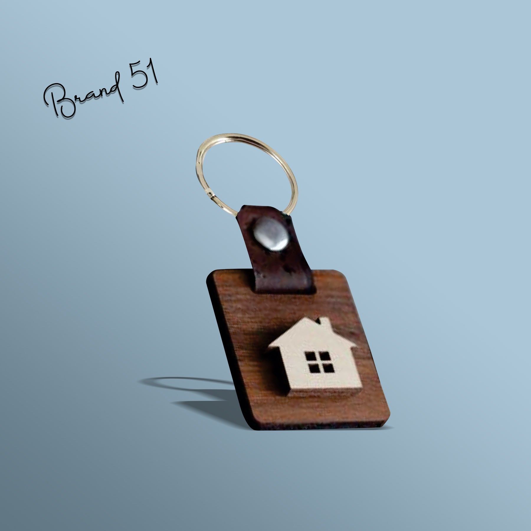 Customized Double Layer House Design MDF Keychain – Home in Your Pocket