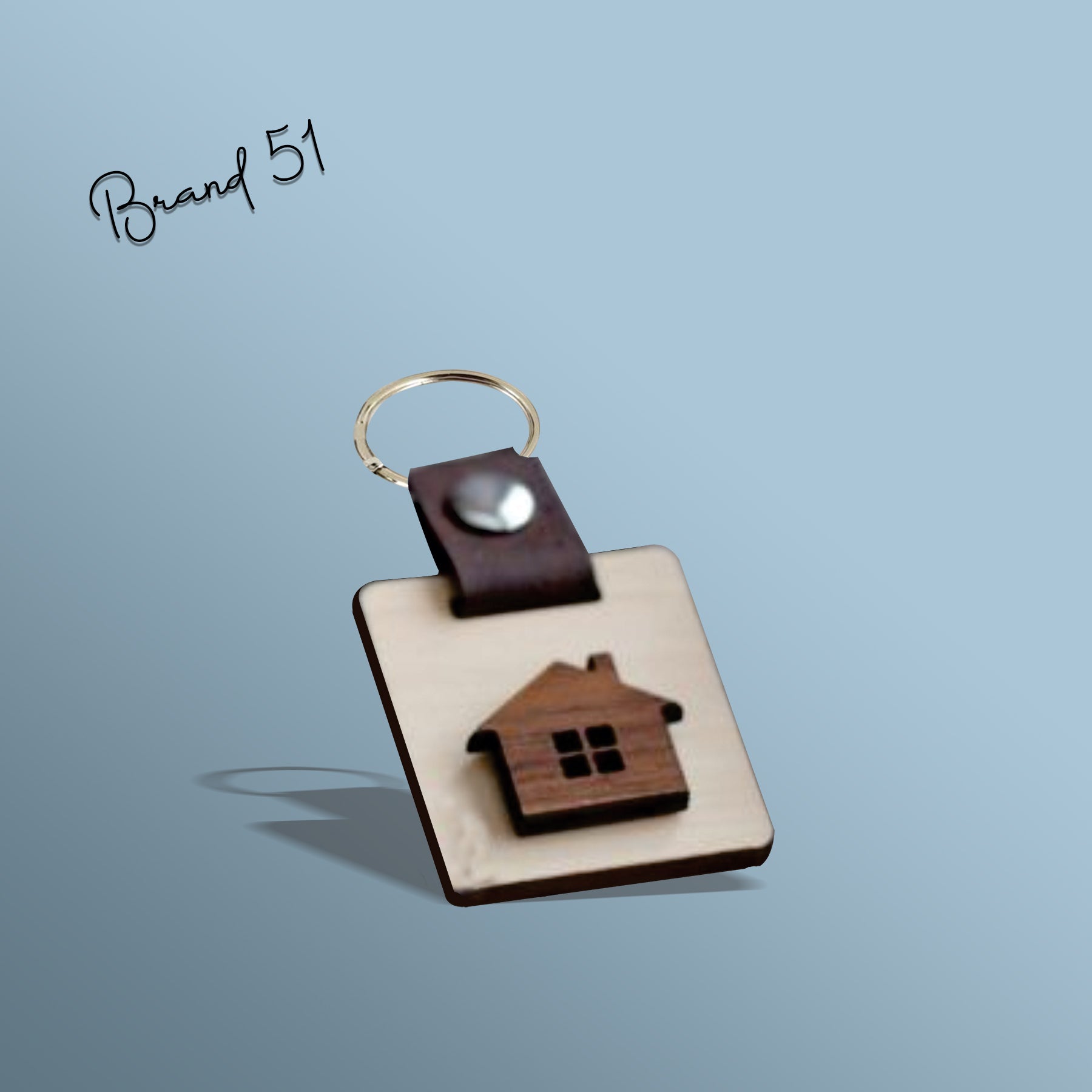 Customized Double Layer House Design MDF Keychain – Home in Your Pocket