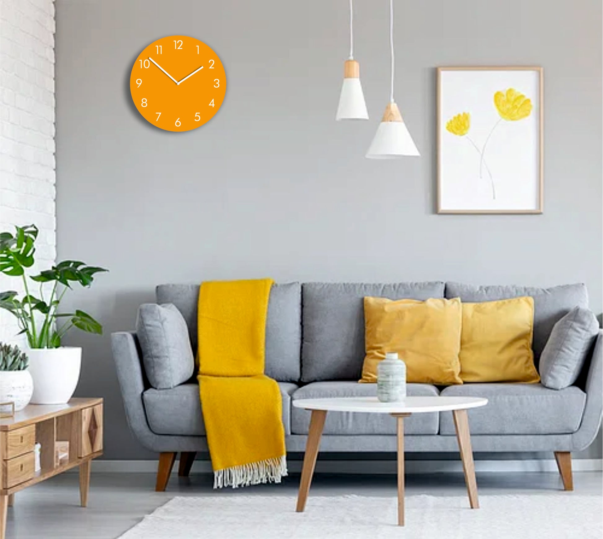 Orange Colorful Wall Clock – Brighten Up Every Minute
