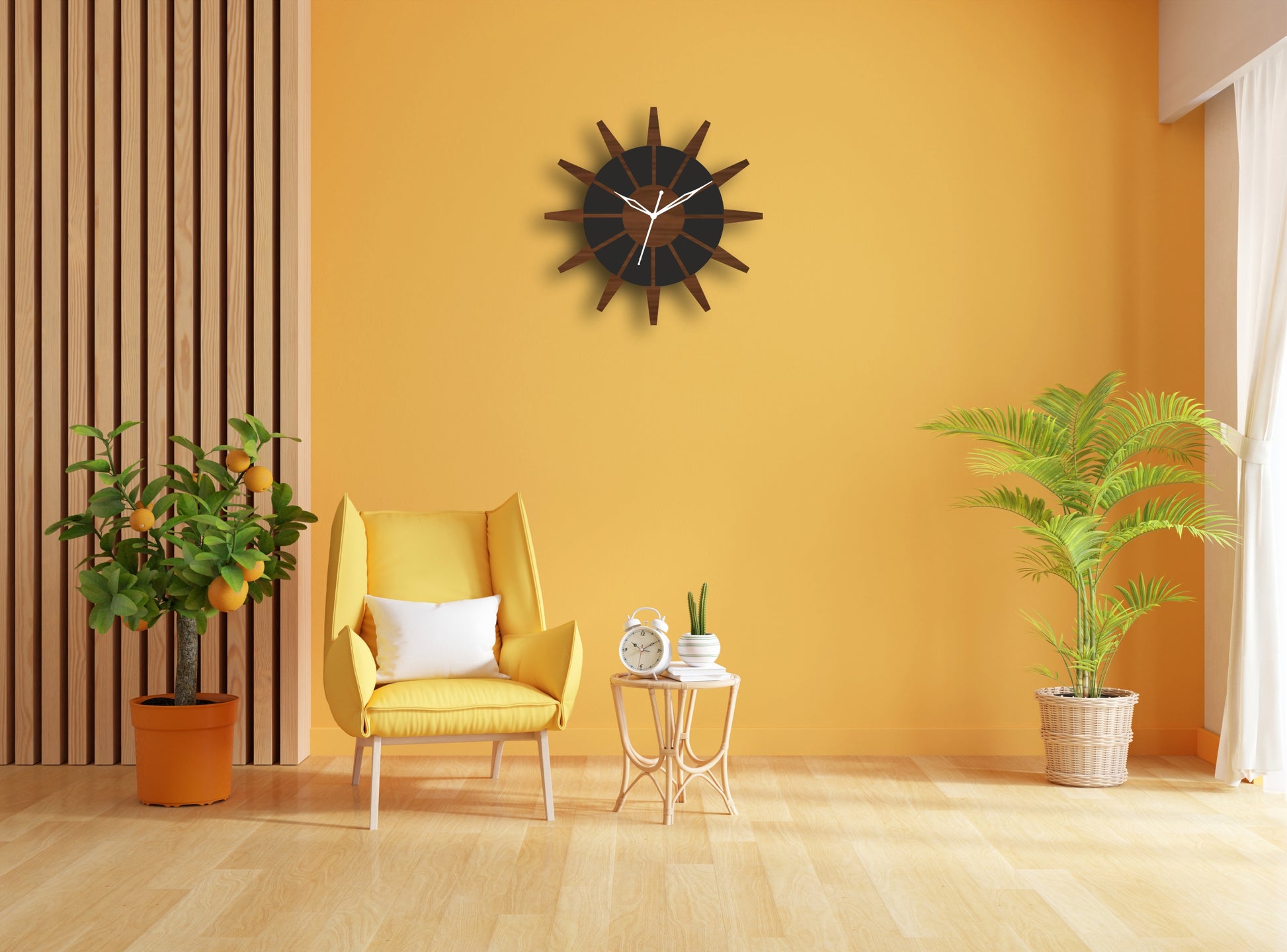 Sun Design Wall Clock