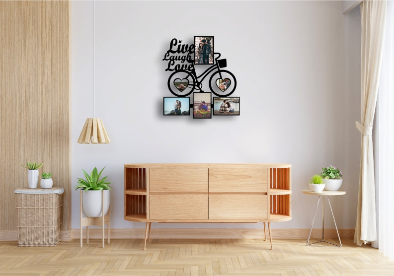Cycle-Shaped Wall Photo Frame -Ride with Your Memories