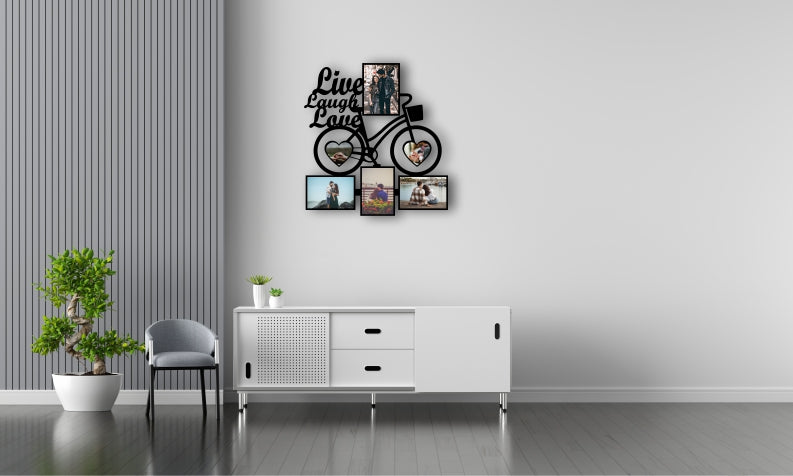 Cycle-Shaped Wall Photo Frame -Ride with Your Memories