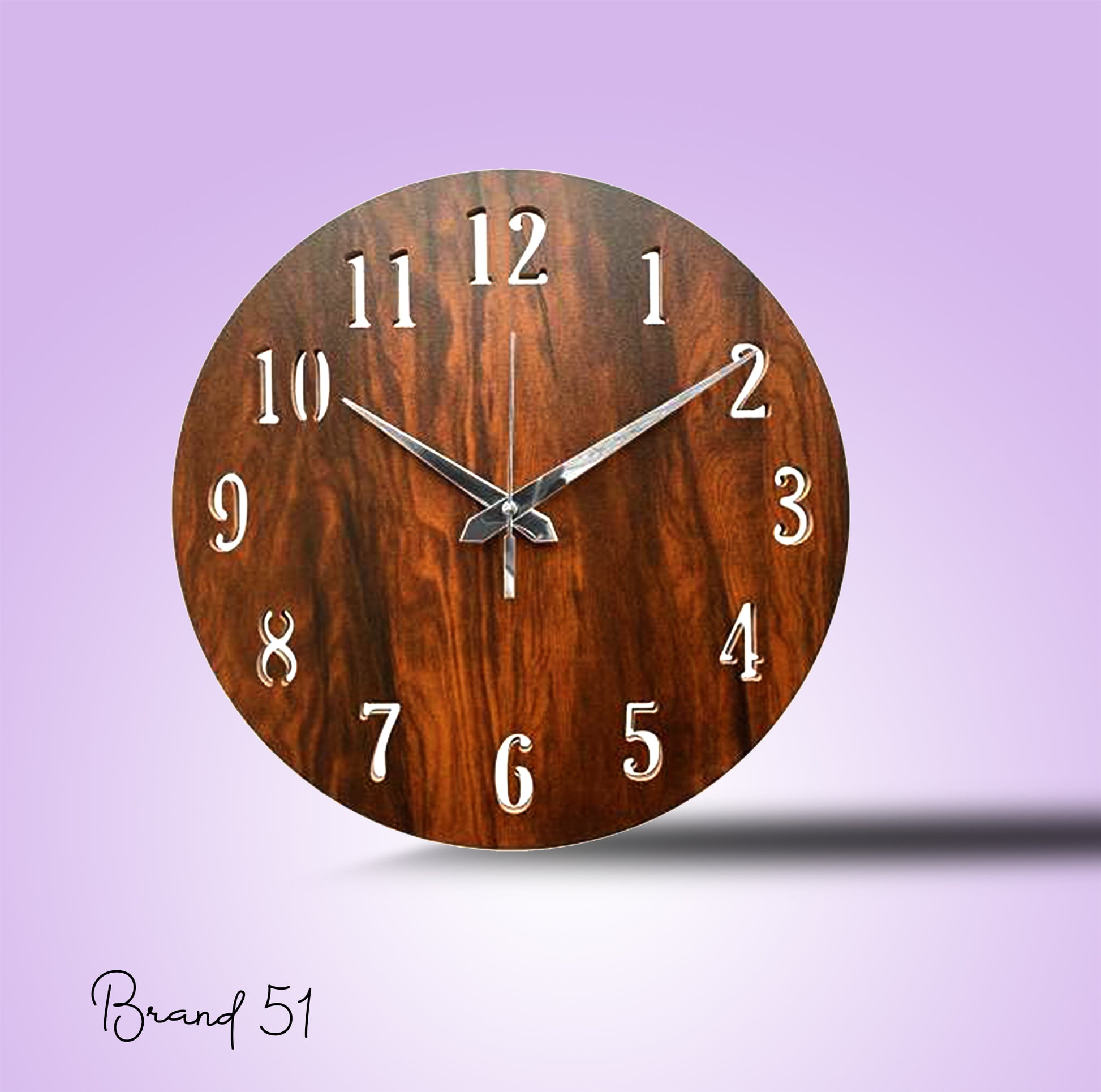 Dark Brown Round Wall Clock
