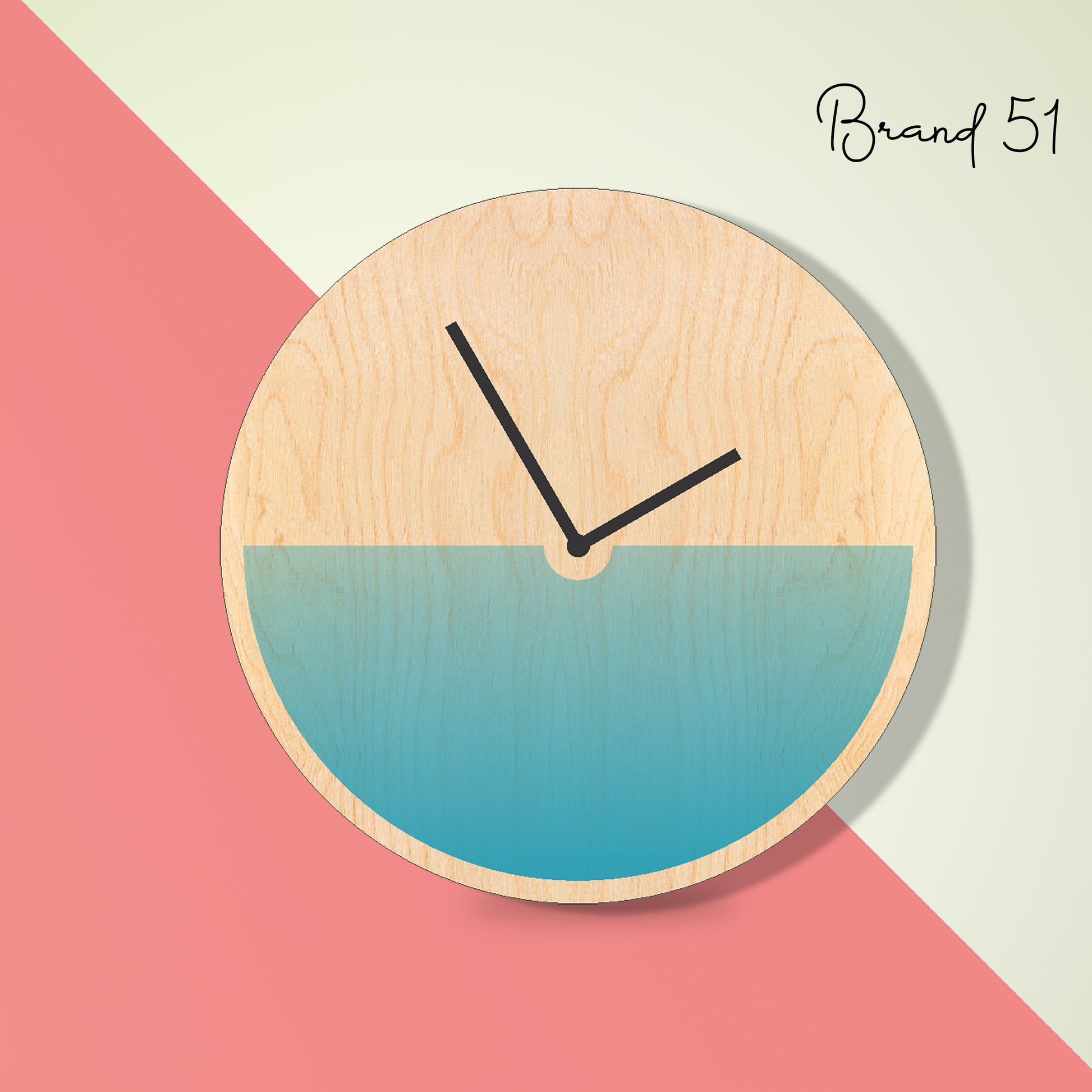 Semi Colored Wall Clock