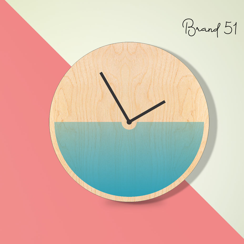 Semi Colored Wall Clock