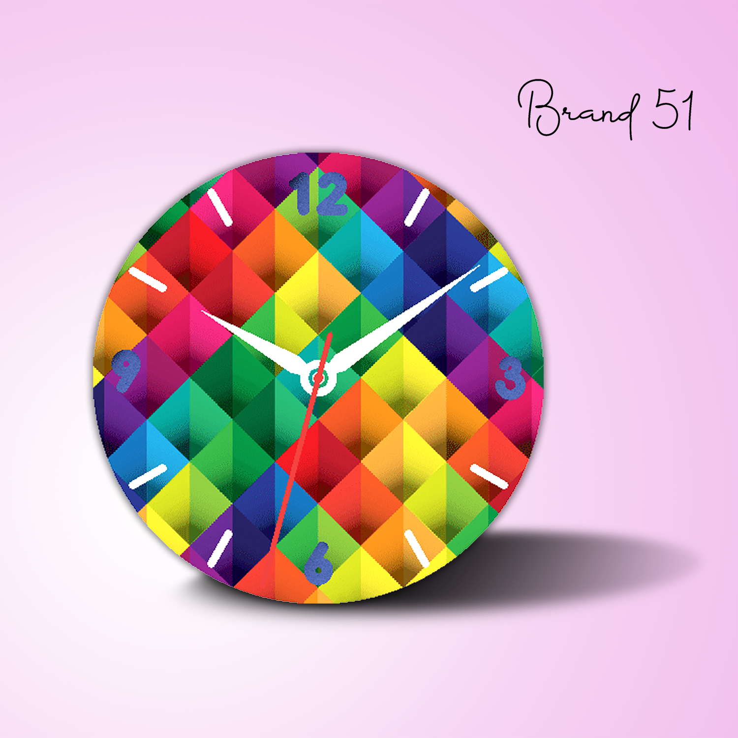 Multi-Color Gradient Wall Clock – A Splash of Vibrance for Your Space