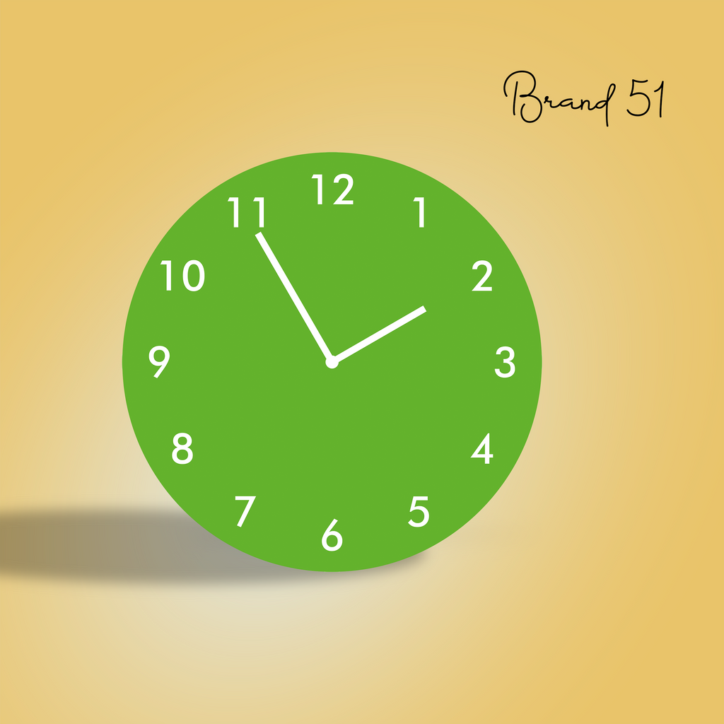 Green Plain Wall Clock – Simplicity