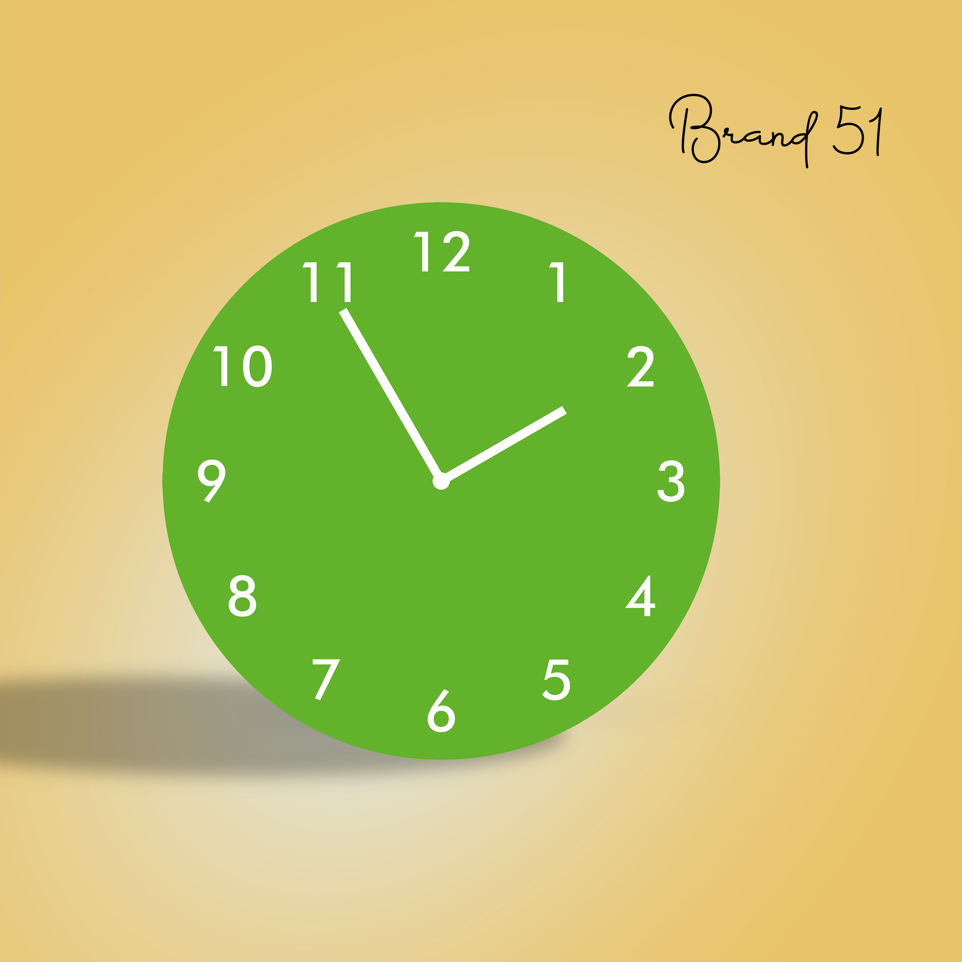 Green Plain Wall Clock – Simplicity