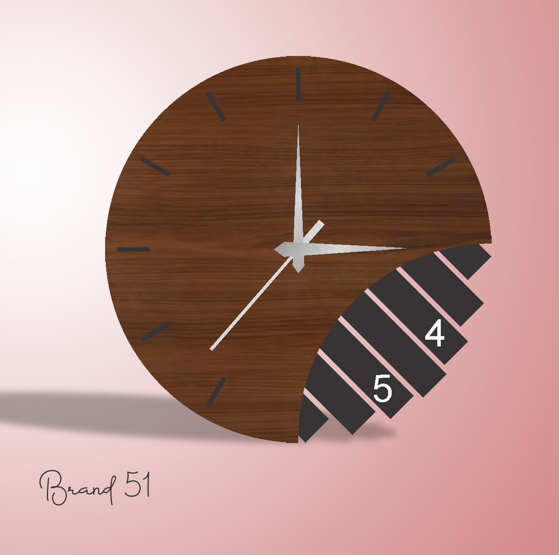 Brown Round Wall Clock