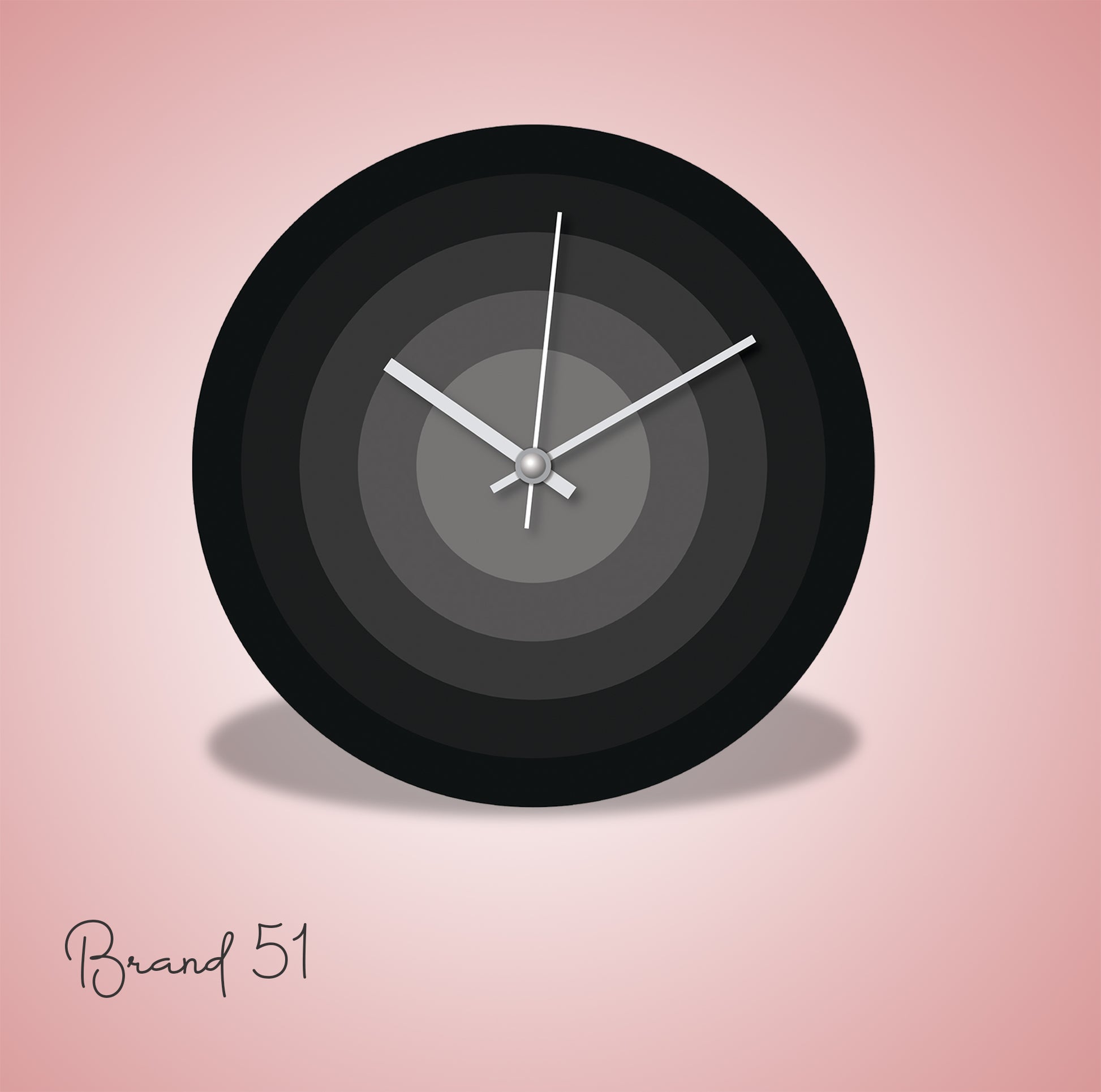 Black Gradient Wall Clock