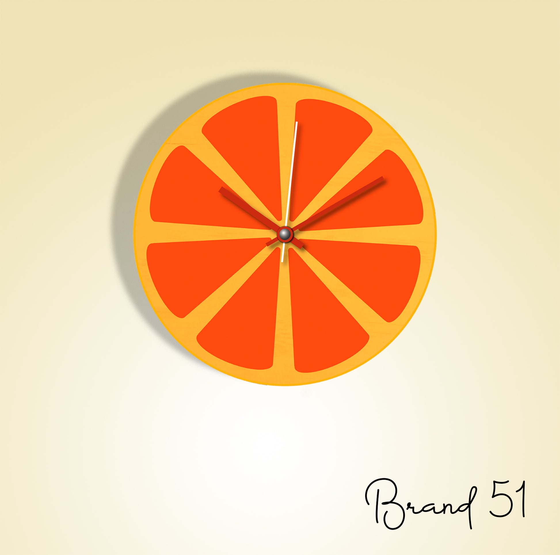 Orange slice wall Clock