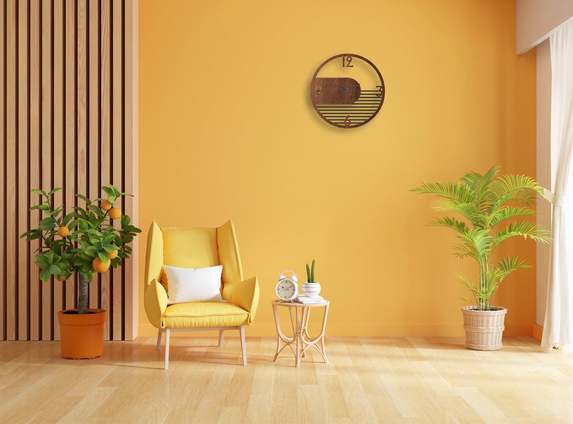 Half Lattice Pattern Wall Clock – A Fusion of Elegance & Geometry