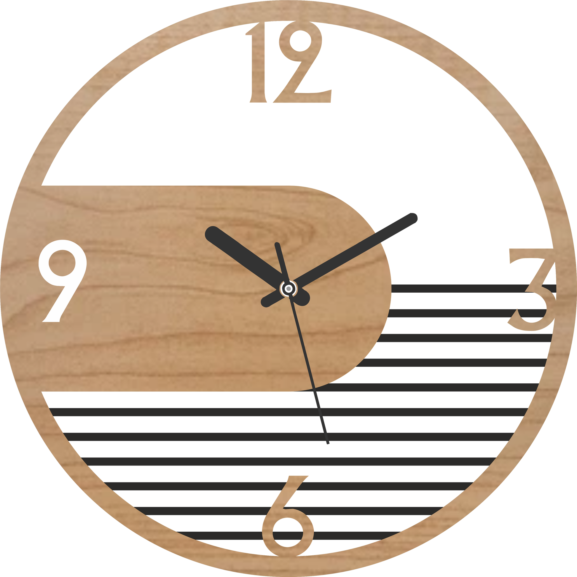 Half Lattice Pattern Wall Clock – A Fusion of Elegance & Geometry