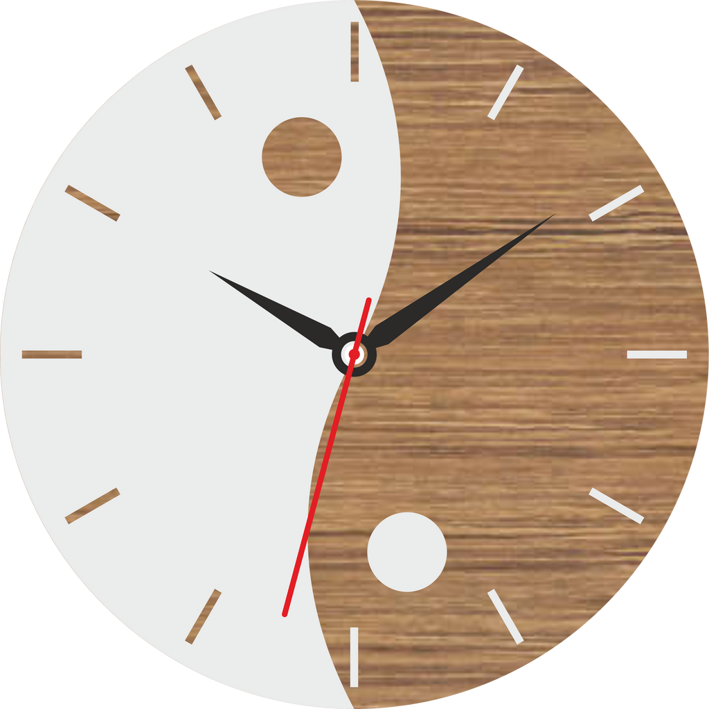 Half Vertical Wave Wall Clock
