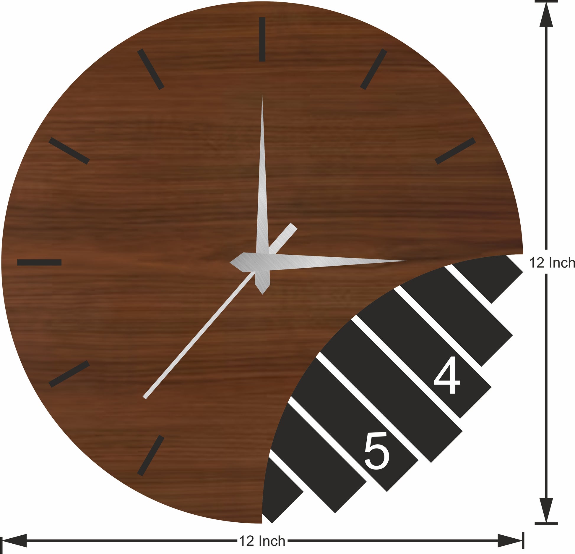 Brown Round Wall Clock