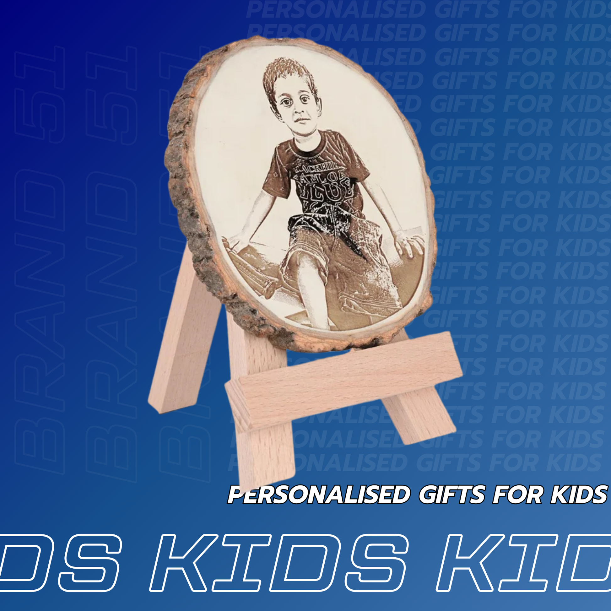 Wooden Engraving Photo for Kids – Personalized Keepsake Gift