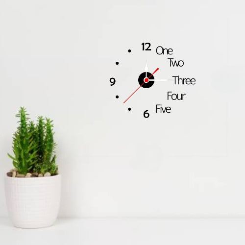 White Transparent Wall Clock – Minimalism in Motion