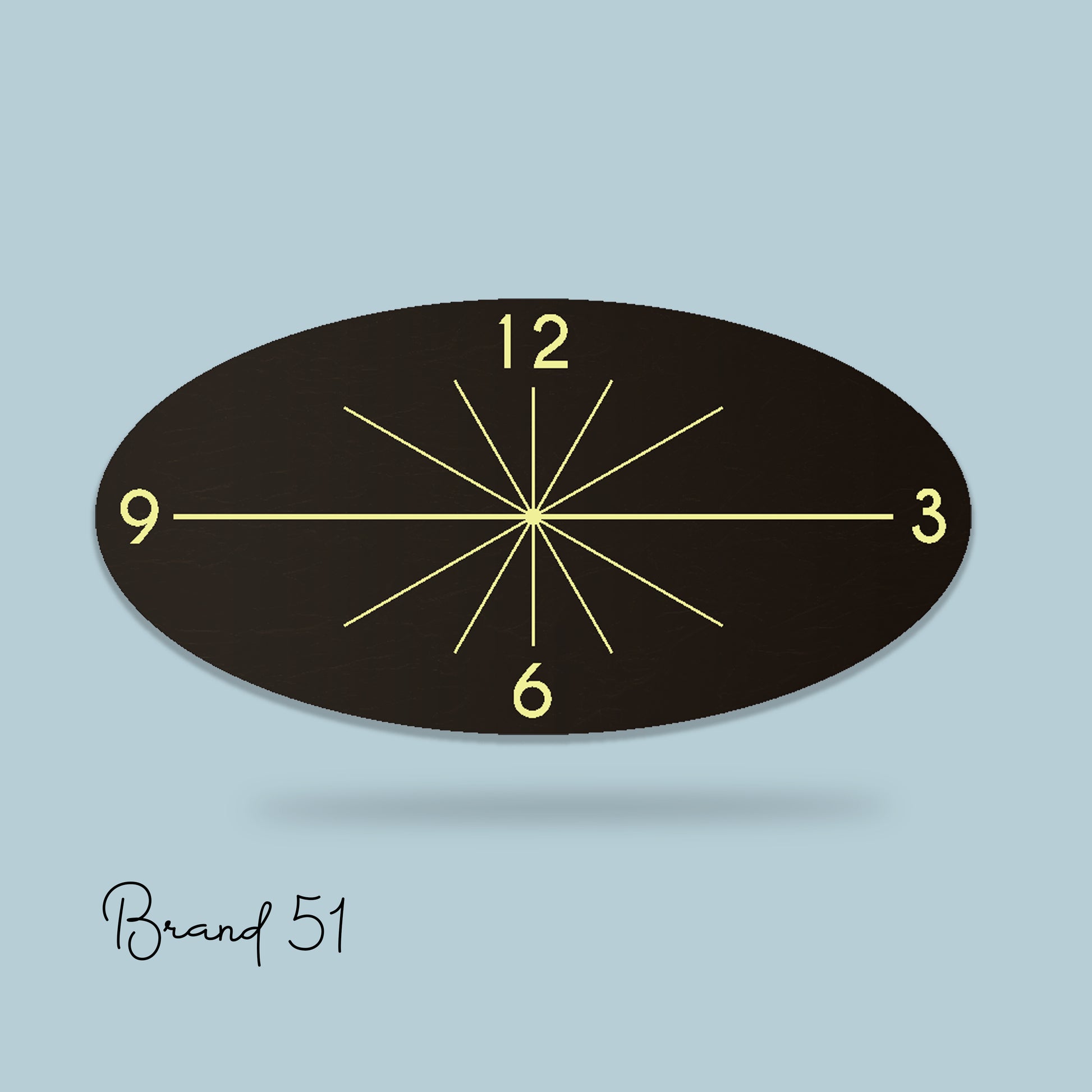 Black Classical Oval Wall Clock – A Stylish Global Timepiece