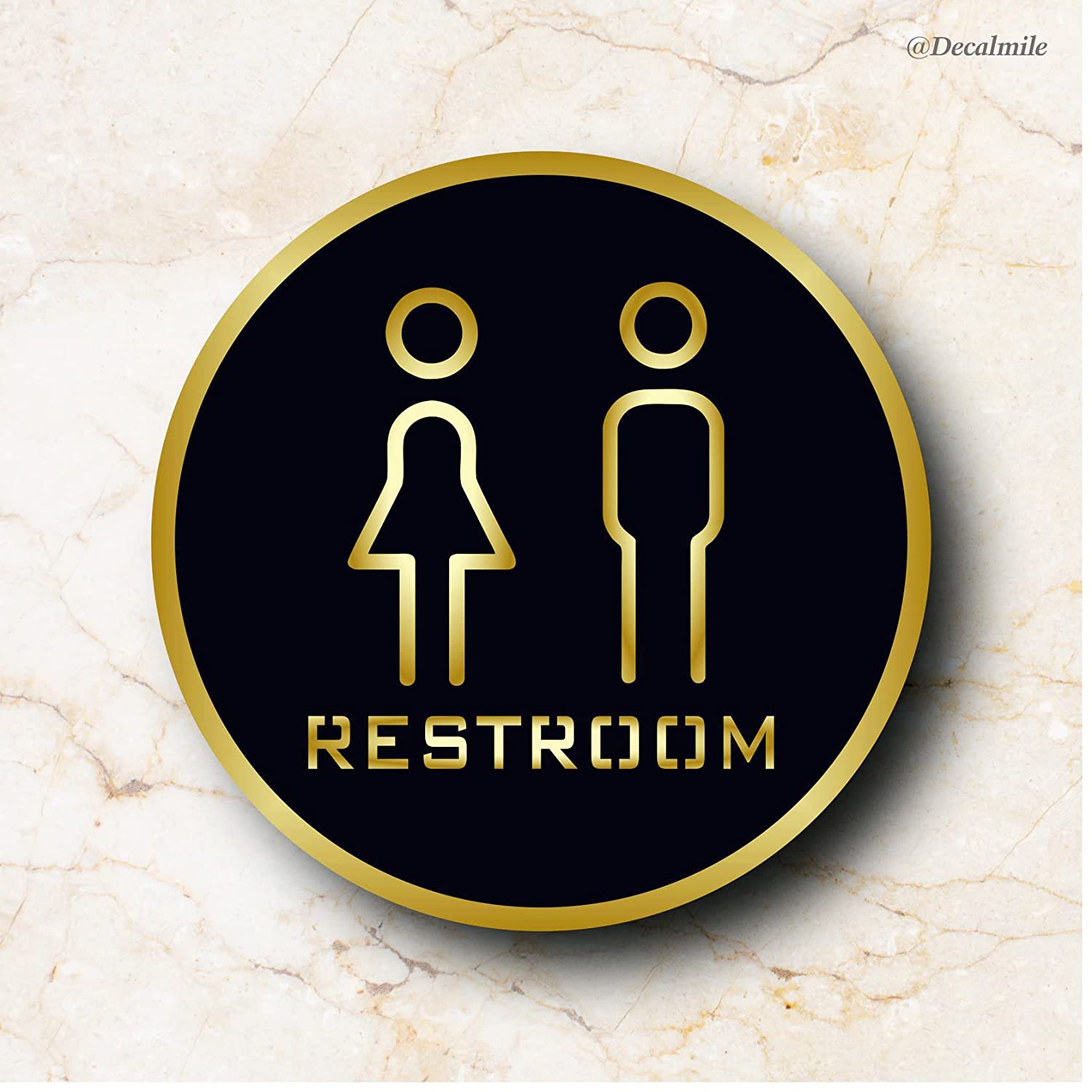 Restroom Metal Sign Board – Elegant & Durable Washroom Indicator