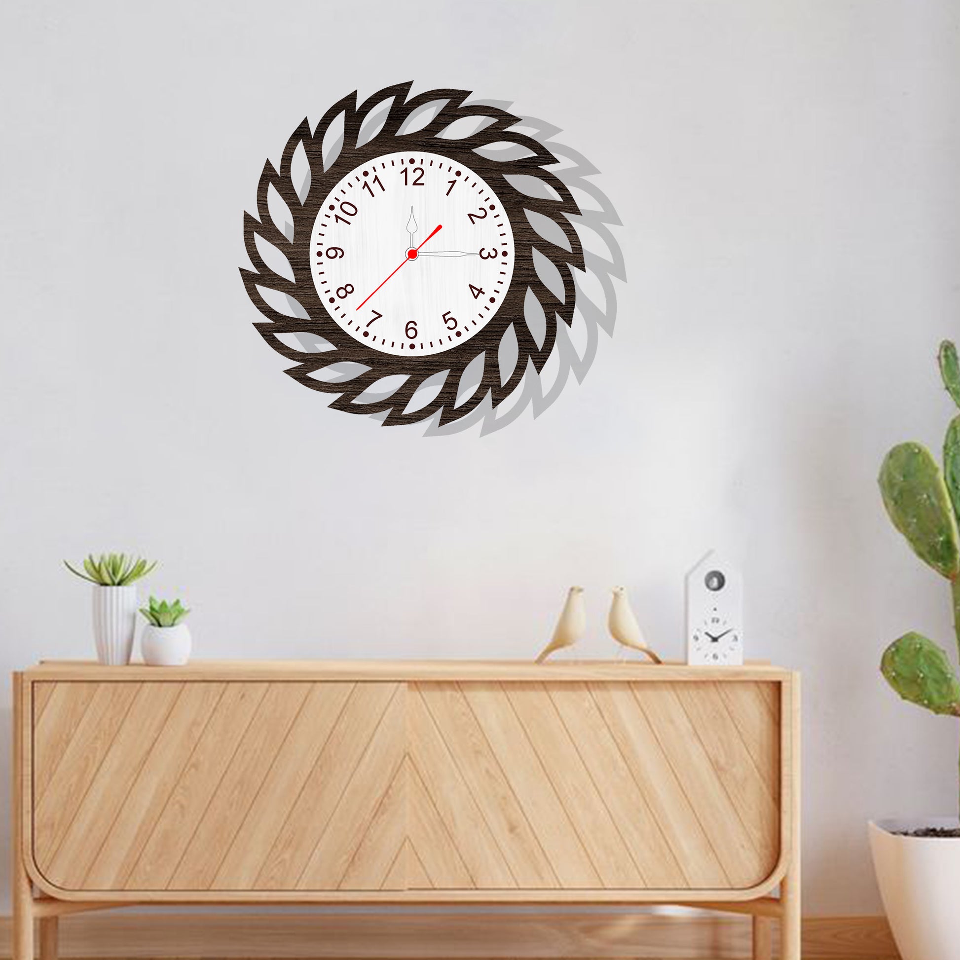 Leafy Style Wall Clock – Nature’s Elegance in Every Tick