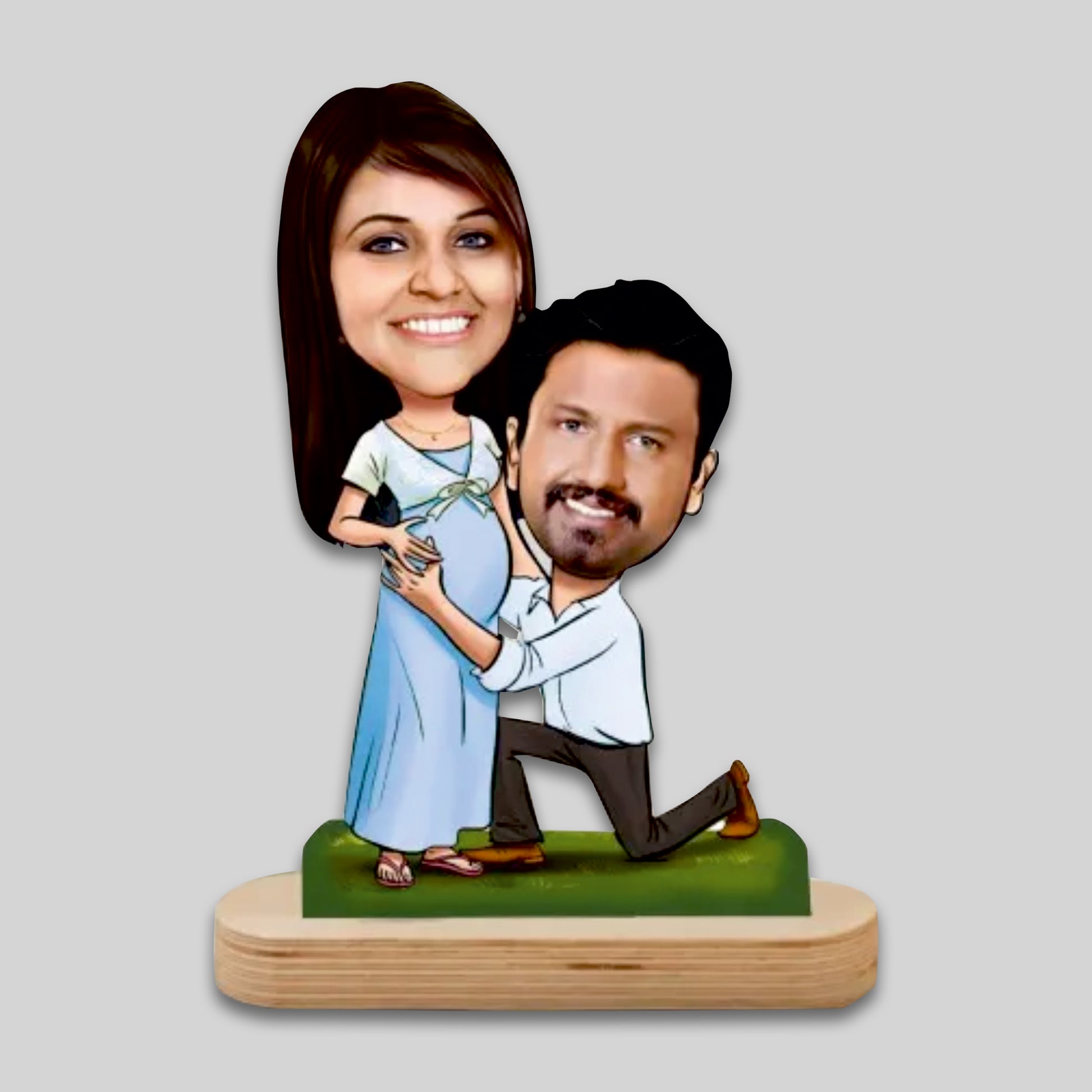 Custom Maternity Caricature – Celebrate Motherhood with Heart and Humor
