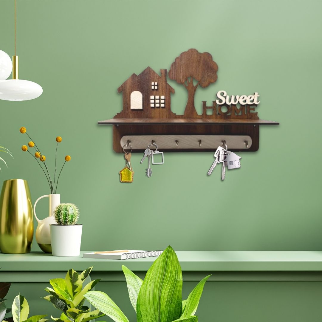 Sweet Jungle Welcome – Home Key Holder with Heart