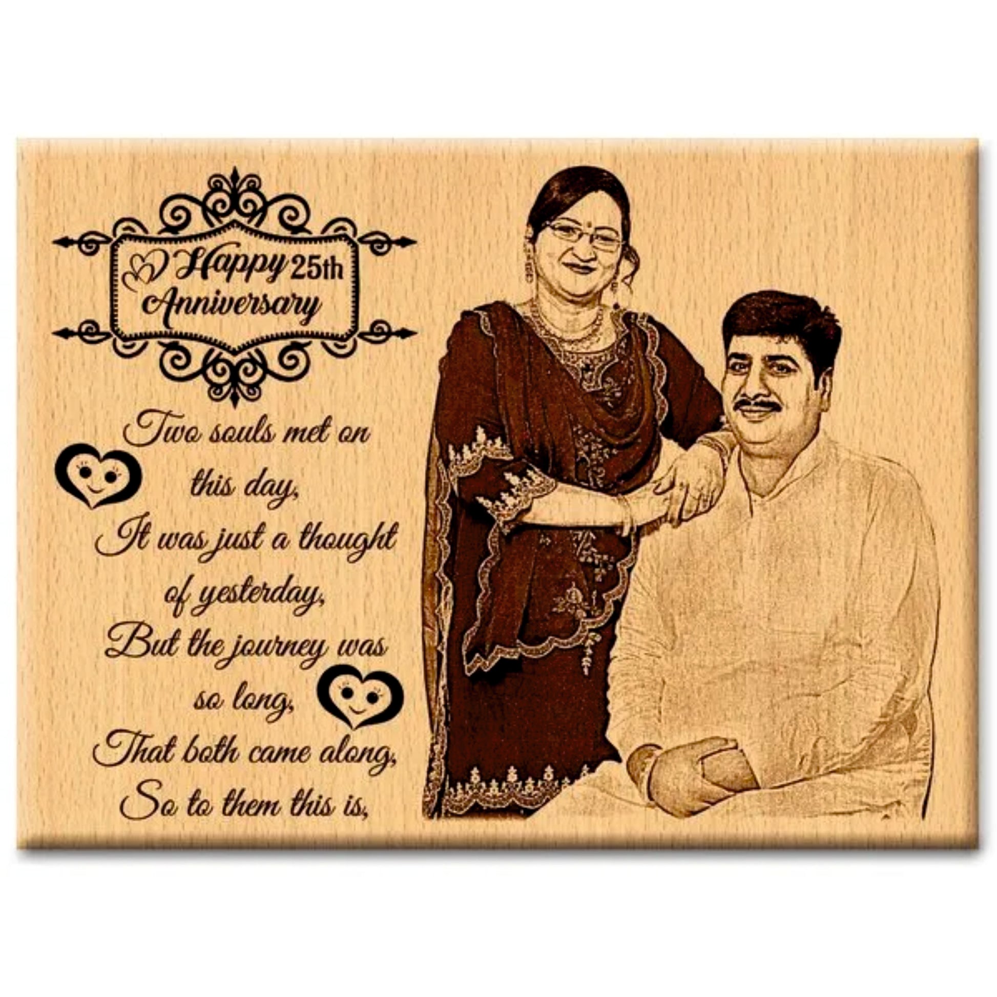 Wooden Engraving Anniversary Gift – A Timeless Keepsake of Love .