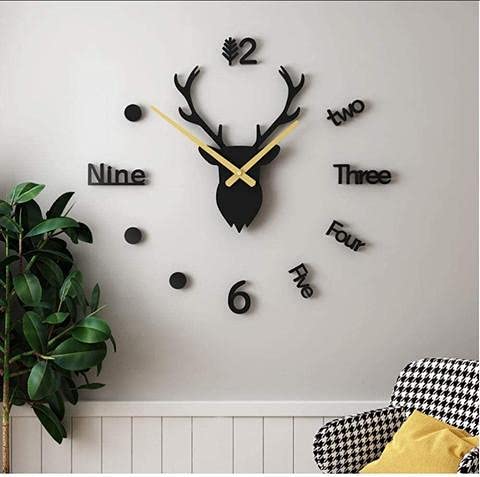 Dear-Shaped Acrylic Wall Clock – A Cute & Unique Timepiece