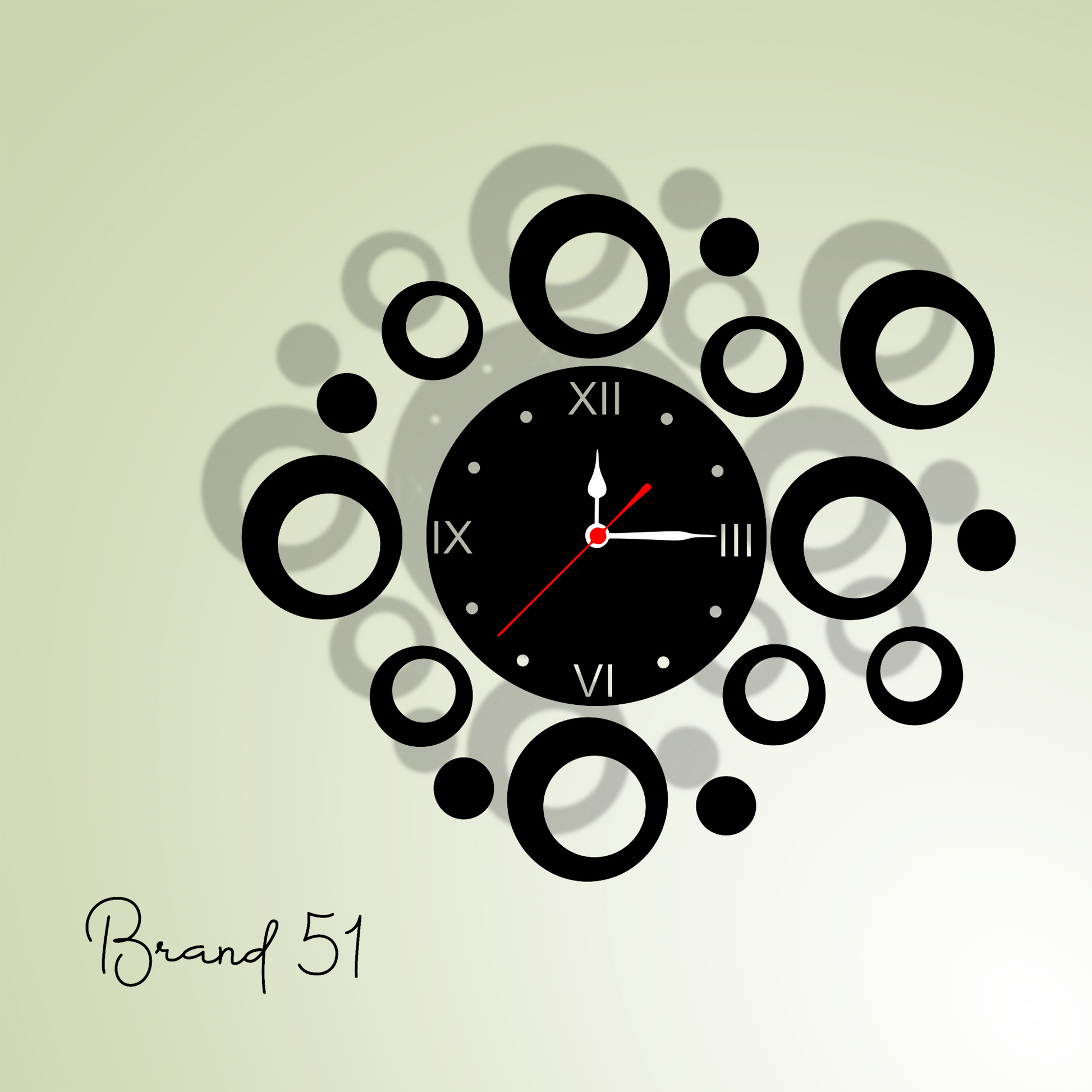 Circle Shapes Wall Clock