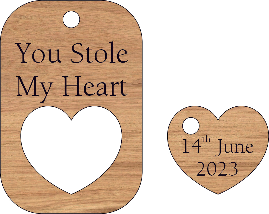 Engraved Wood Key Chain