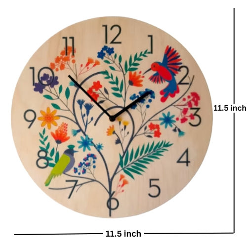 Multi Flower Wall Clock – Bloom with Every Hour
