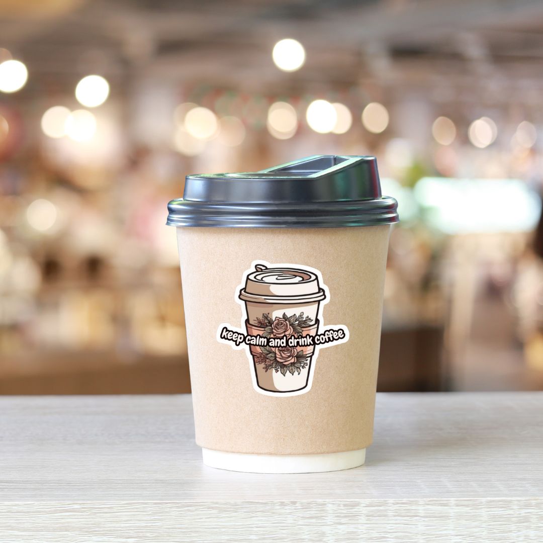 Keep Calm and Drink Coffee - DTF Sticker(set of 15)