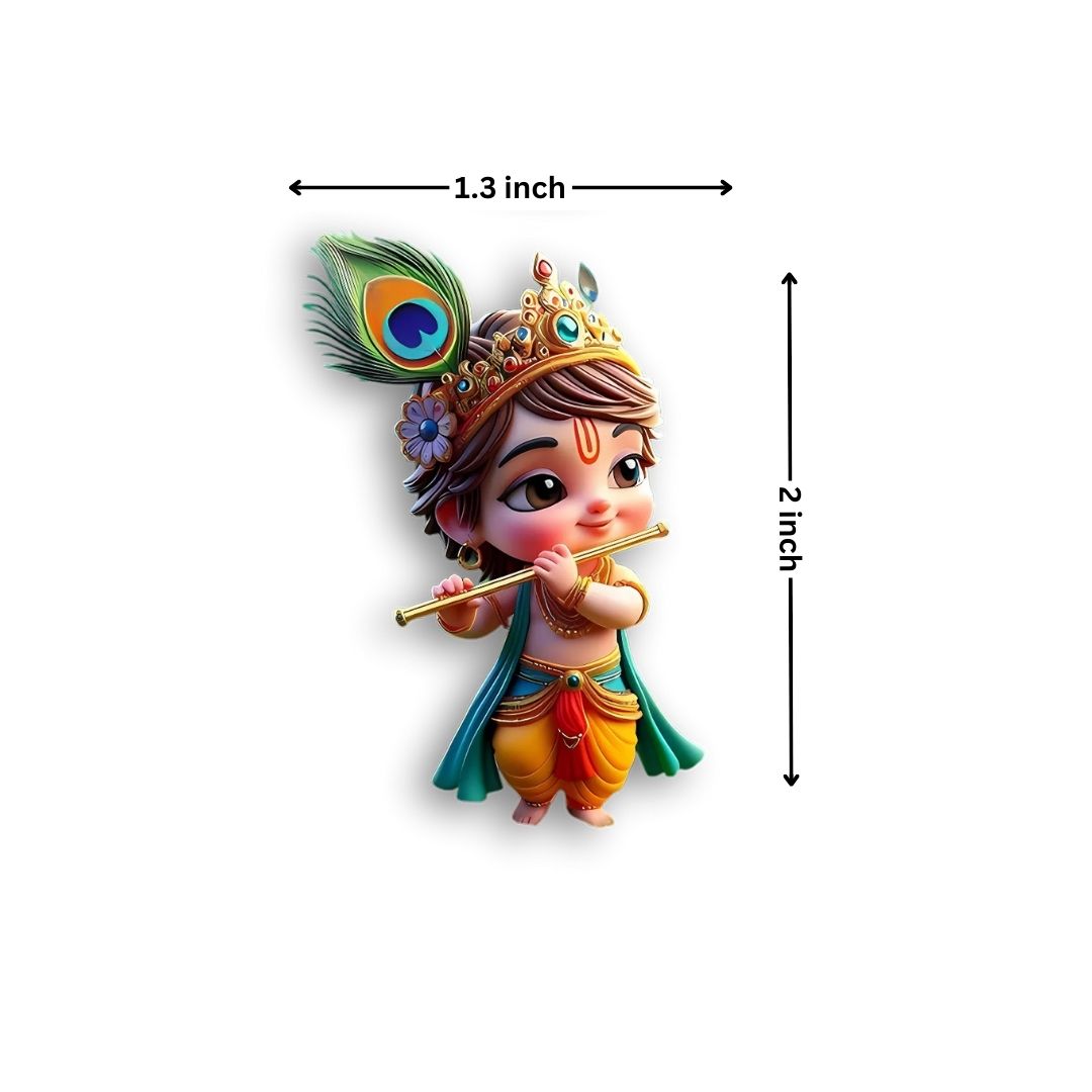 Divine in Every Detail – Lord Krishna Transparent DTF Stickers