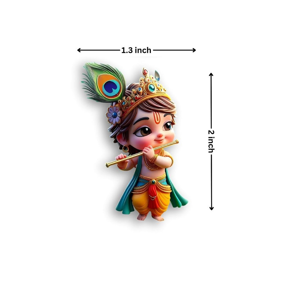Divine in Every Detail – Lord Krishna Transparent DTF Stickers