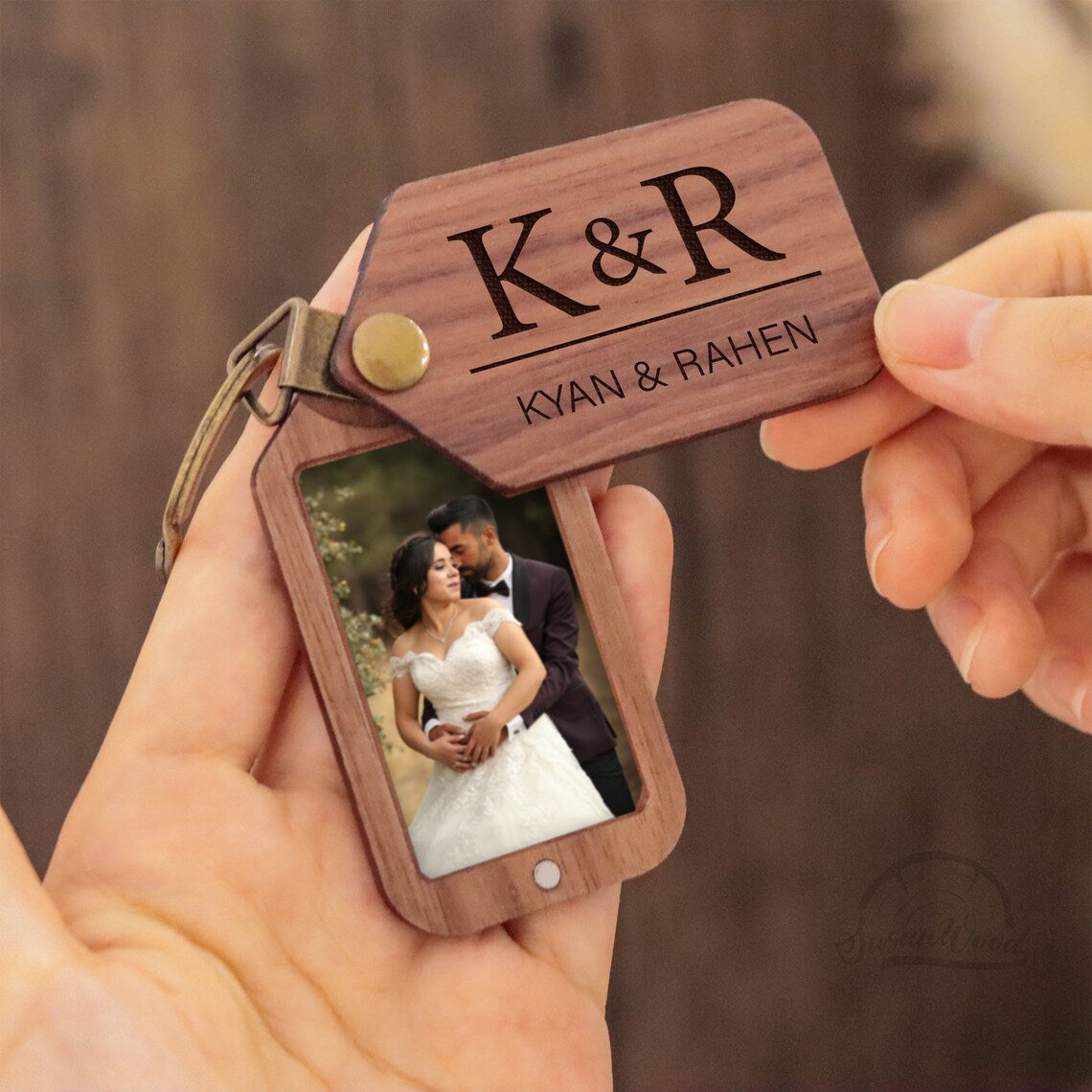 MDF Double Layer Slider Pattern Keychain – Slide to Reveal Surprise