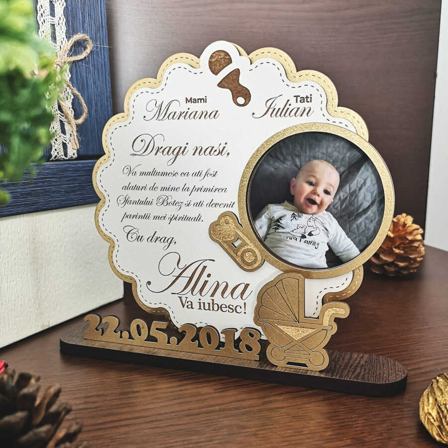 Personalized Newborn Baby Photo Frame with a Special Message