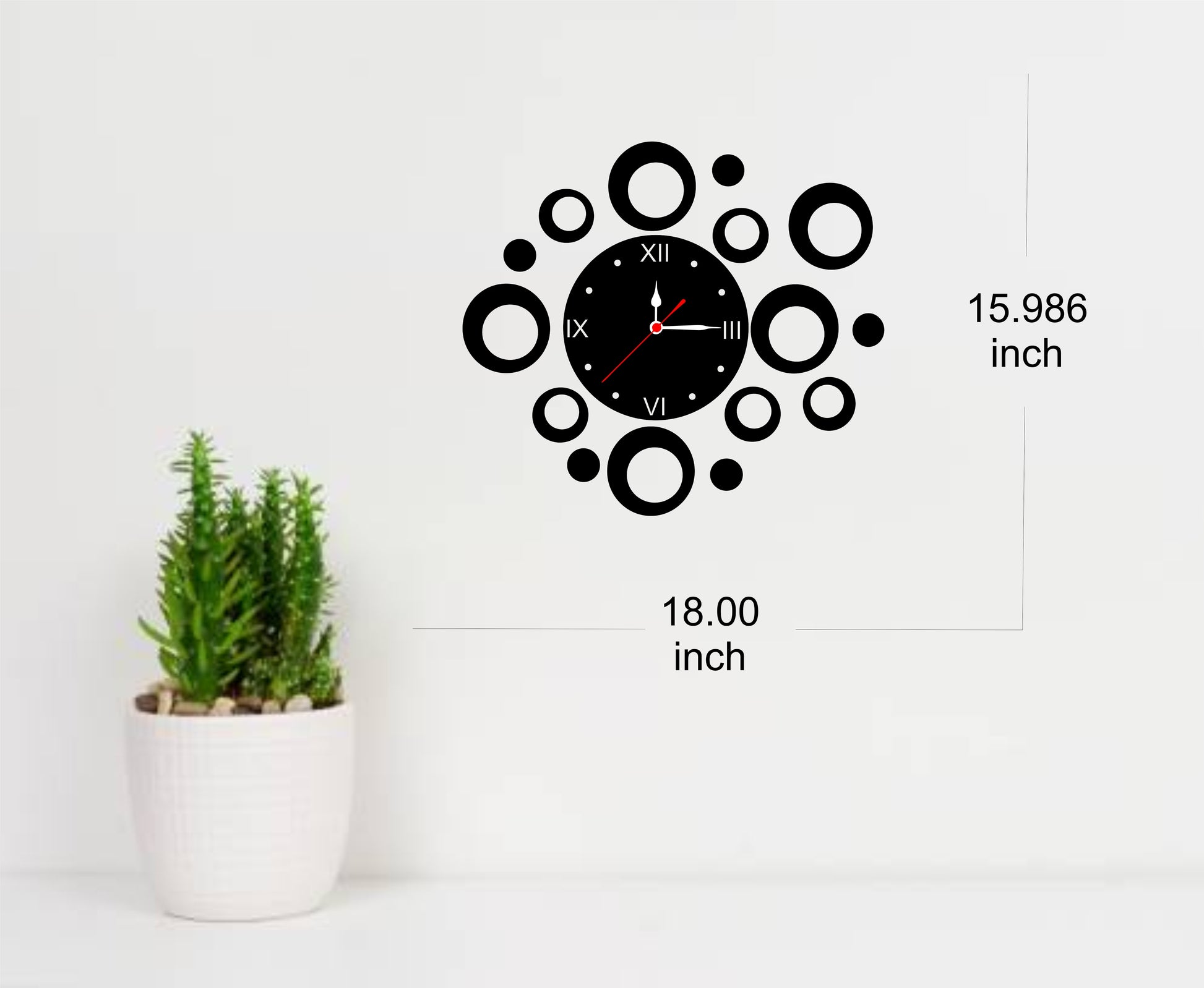 Circle Shapes Wall Clock