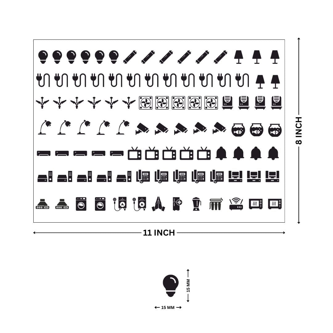 Premium Black switch stickers for Switch Board
