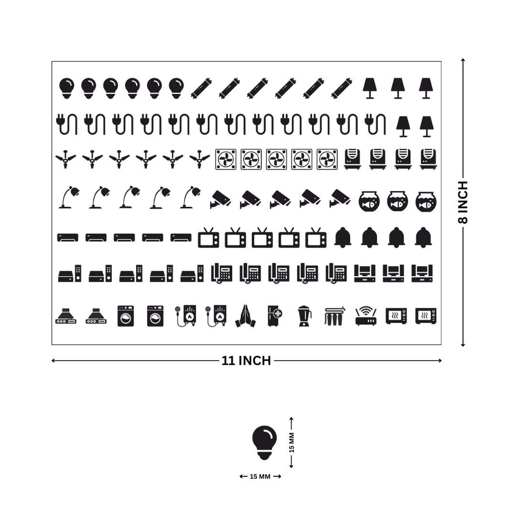 Premium Black switch stickers for Switch Board