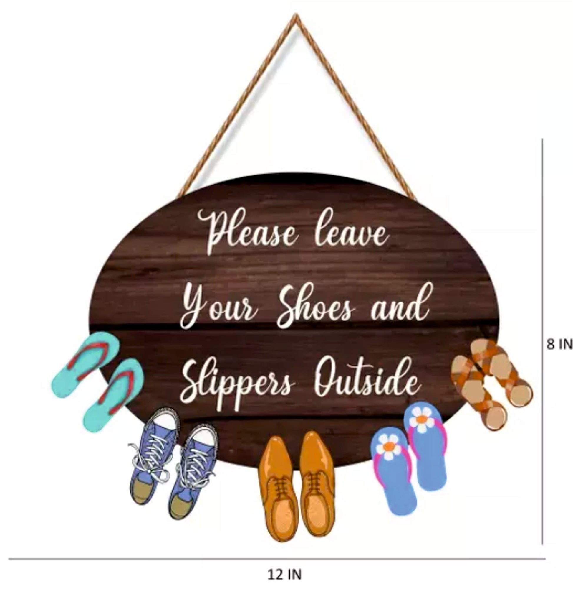 Leave Your Shoes Board – Elegant & Functional Entryway Sign